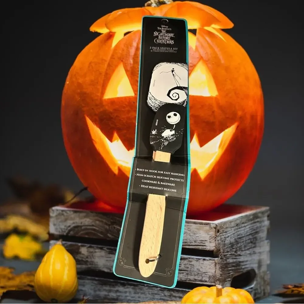 NWT Disney 2 Pack Silicone Spatula Set Nightmare Before Christmas Halloween Fun